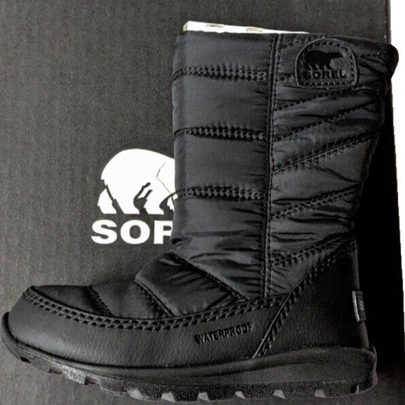 Sorel CHILDREN'S WHITN EY MID Boot Waterproof Girls Toddler Black Winter… - Picture 1 of 8